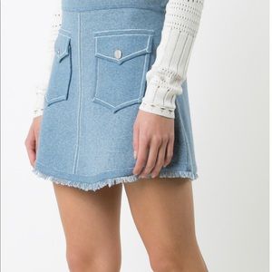 10 Crosby Derek Lam knitted Light Denim Skirt SZ XS/TP